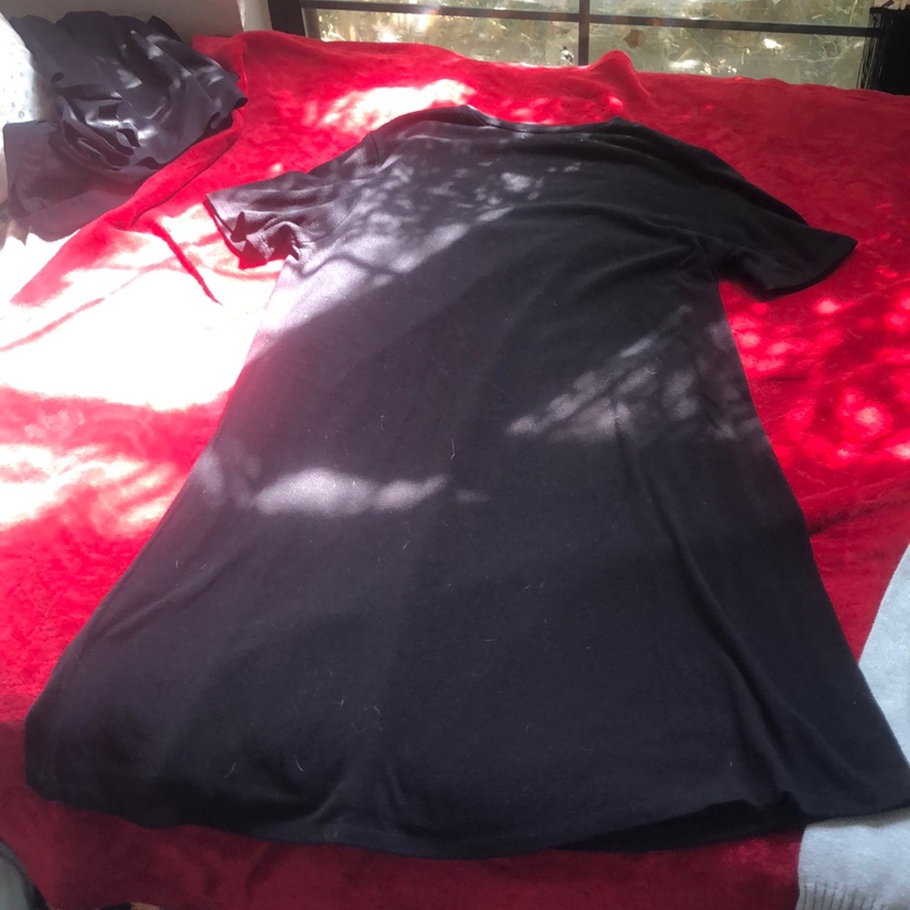 Solid black dress with key hole back